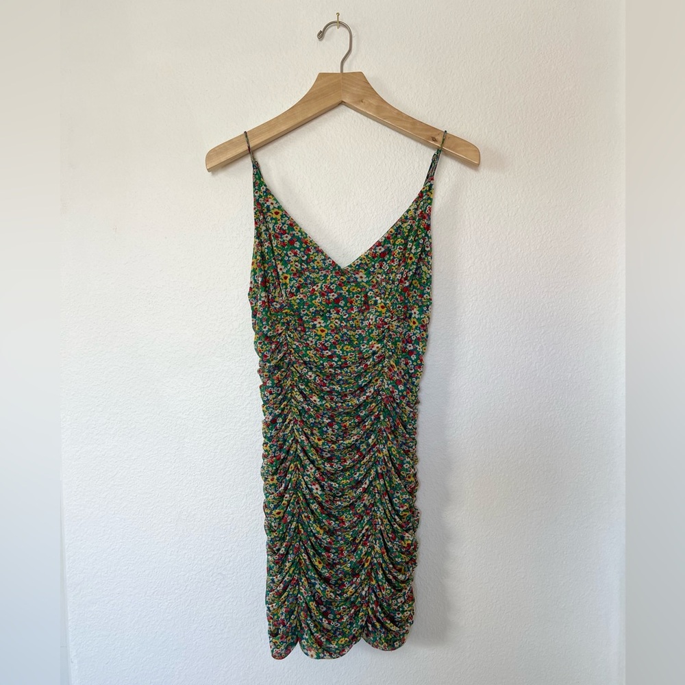 Stretchy mesh Moonbeam floral mini dress